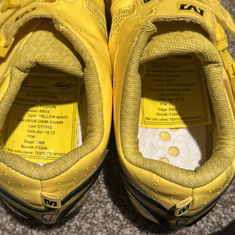 Mavic Podium SS13 Yellow Cycling Size 9 - Picture 10 of 13
